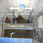 工業用配管工事　量水器取付